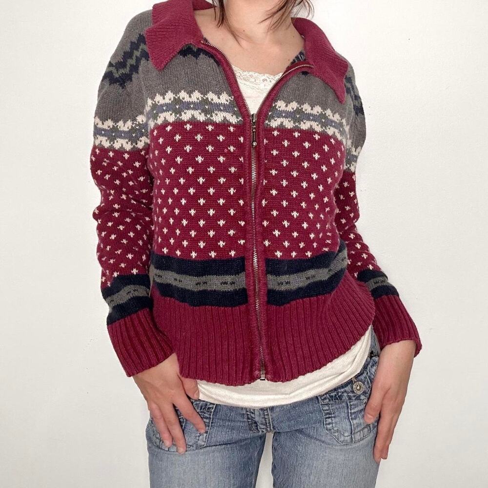 Vintage Montana Blues Knit sweater zip up